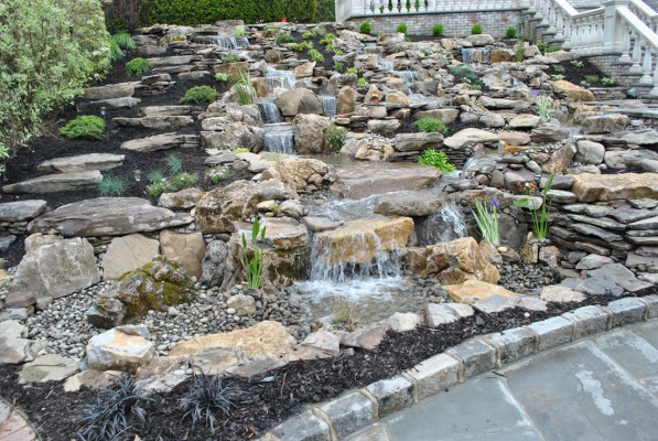 Incredible pondless waterfall install in Lattingtown, NY 11560