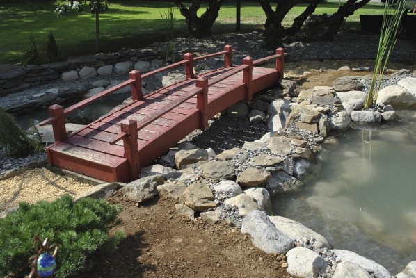 water garden koi pond installation project in Long Branch, New Jersey