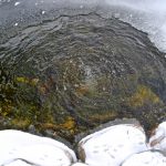 Deicing a pond